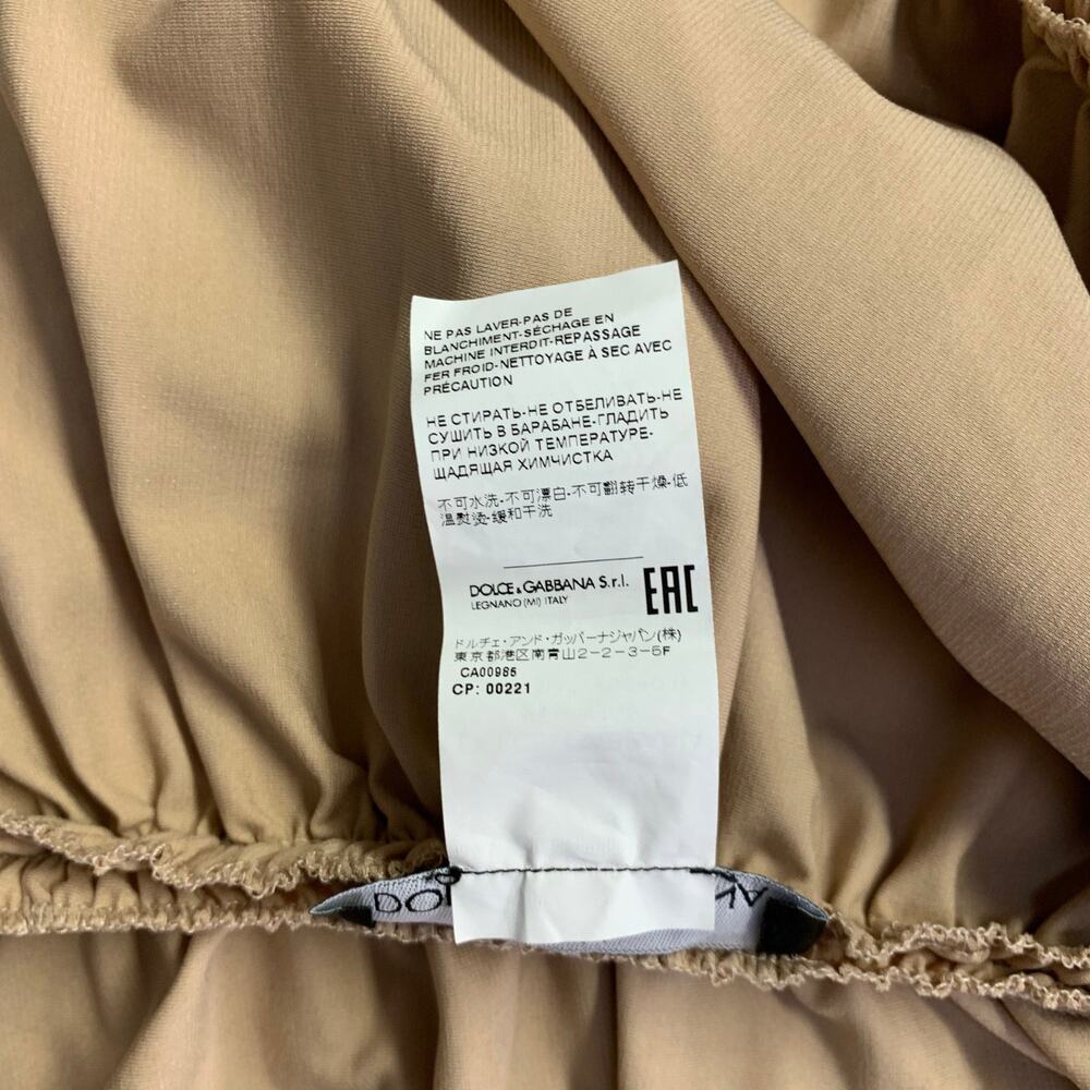 SS23 1990 Re-issue Size 6 Beige Viscose Blend Strapless Crop Top Dress Set - Picture 10 of 10